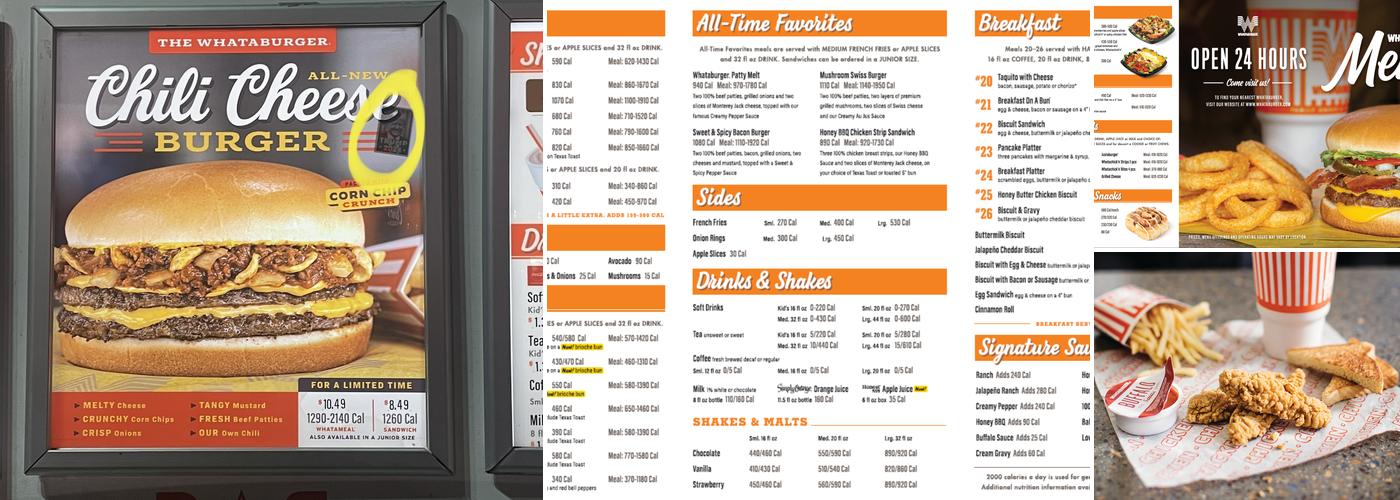 Whataburger Menu
