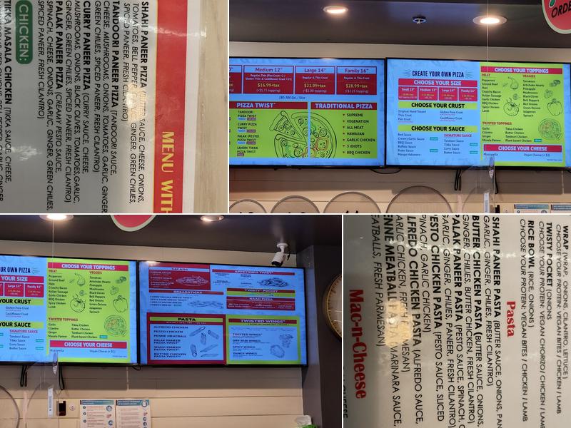 Pizza Twist Menu