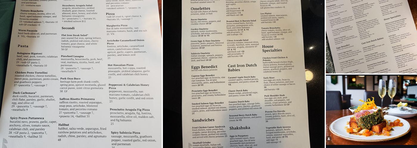 Fire & The Feast Menu