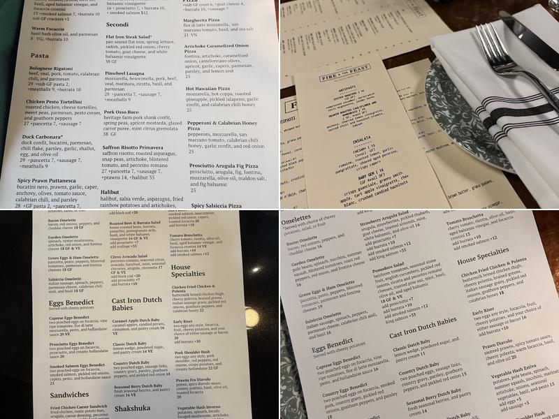 Fire & The Feast Menu