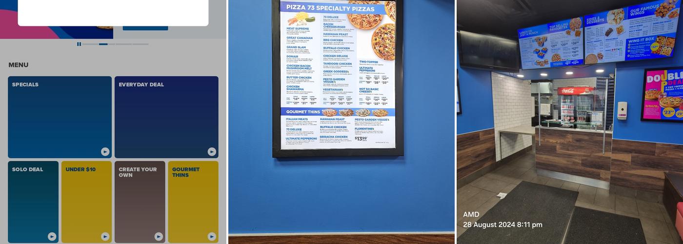 Pizza 73 Menu