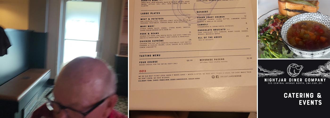 Nightjar Diner Co. Menu