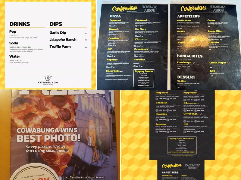 Cowabunga Pizzeria - Take Out Only Menu