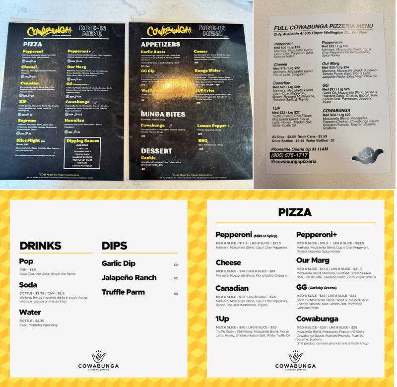 Cowabunga Pizzeria Hamilton Menu Reviews 307 Photos 32