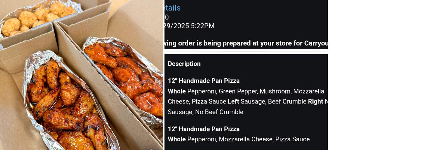 Domino's Pizza Menu