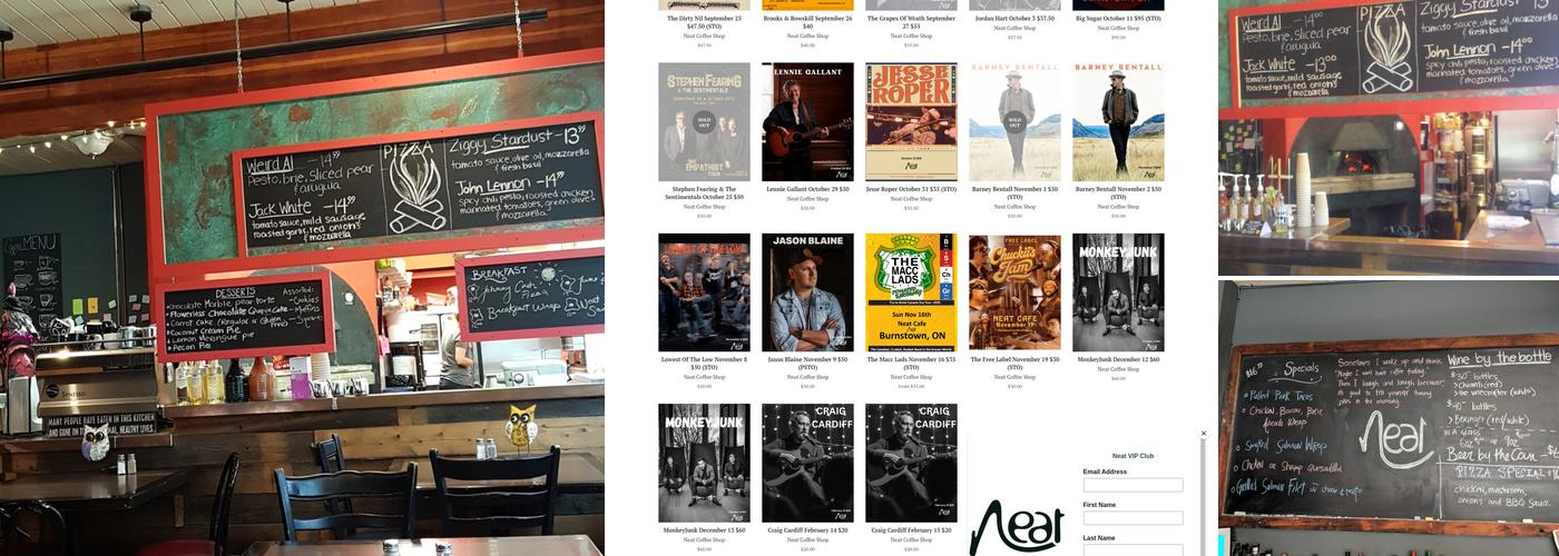 Neat Coffee Shop Menu