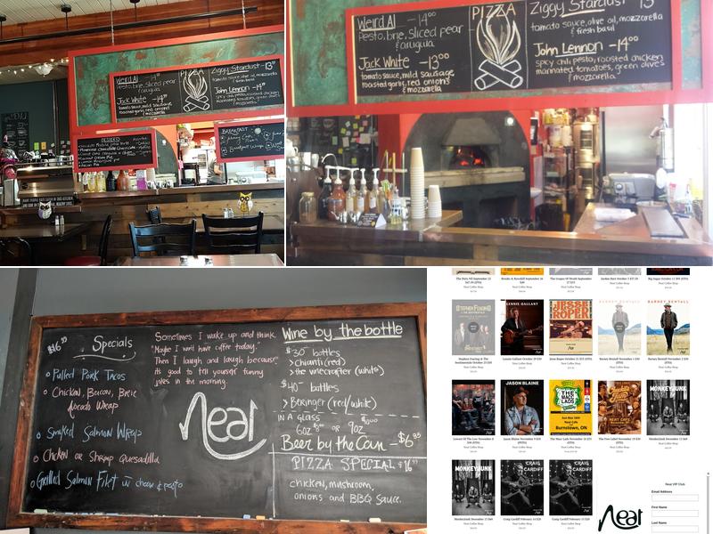 Neat Coffee Shop Menu