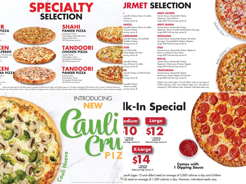 Gino's Pizza Menu