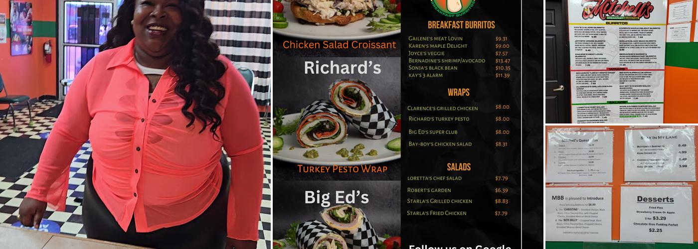 Mitchell's Breakfast Burritos Menu