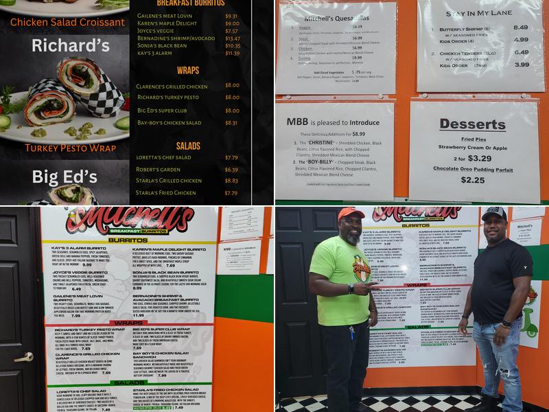 Mitchell's Breakfast Burritos Menu