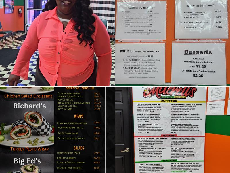 Mitchell's Breakfast Burritos Menu