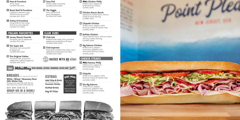 Jersey Mike's Subs Menu