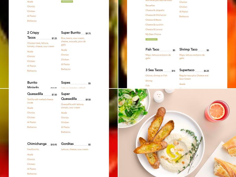 Mariscos El Sanignacense Menu