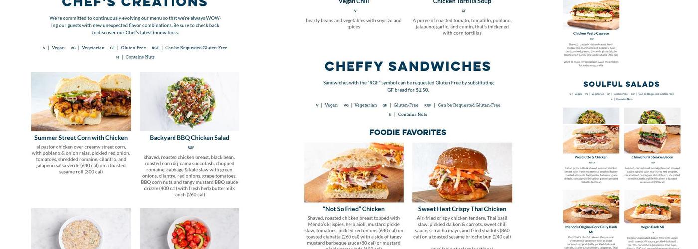 Mendo TO GO (Long Beach) Menu