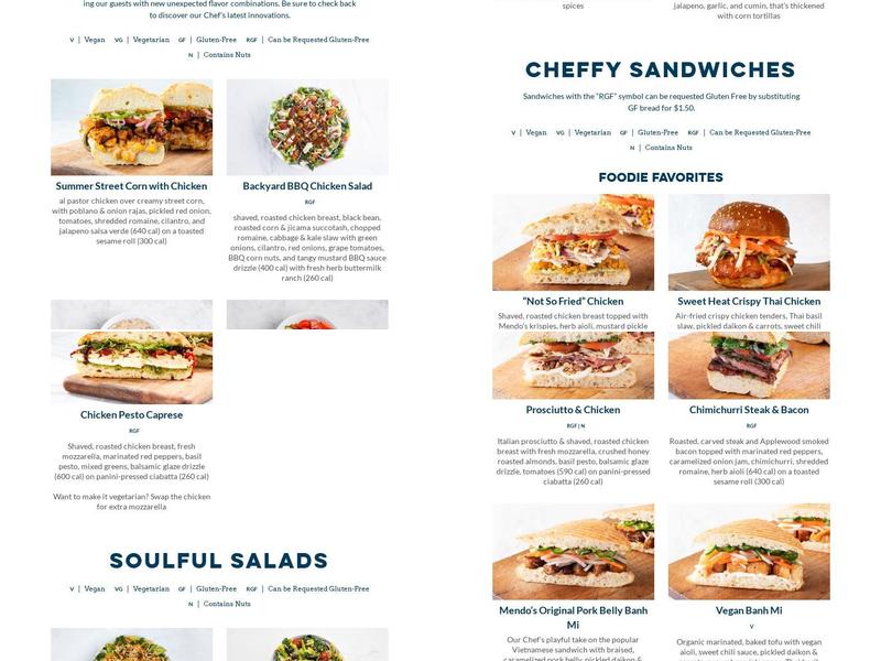 Mendo TO GO (Long Beach) Menu