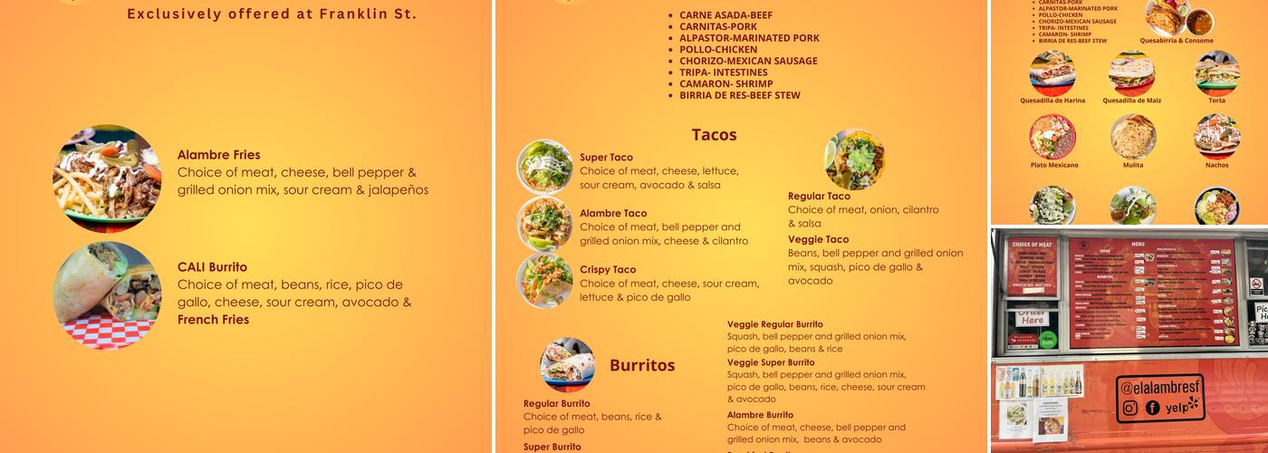 El Alambre (Franklin St.) Menu