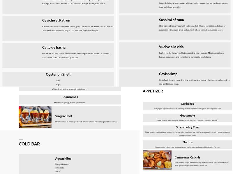 Culichis Urban Kitchen Menu