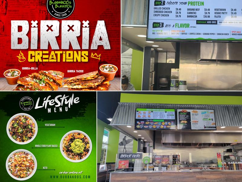 Bubbakoo's Burritos Menu