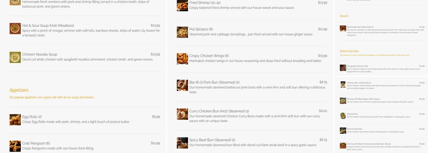 Dai Yee's Asian Kitchen Menu