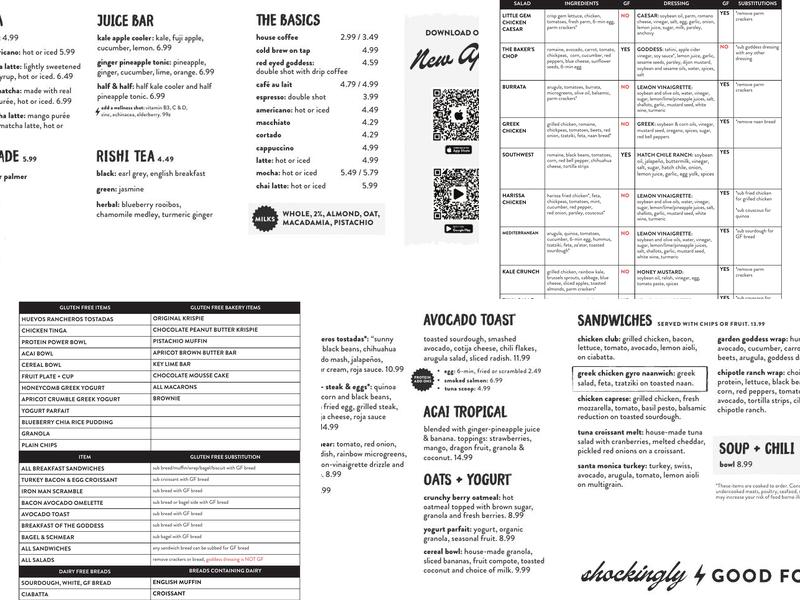 Goddess and the Baker, 181 W Madison Menu