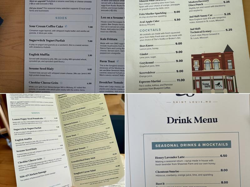 Songbird Menu