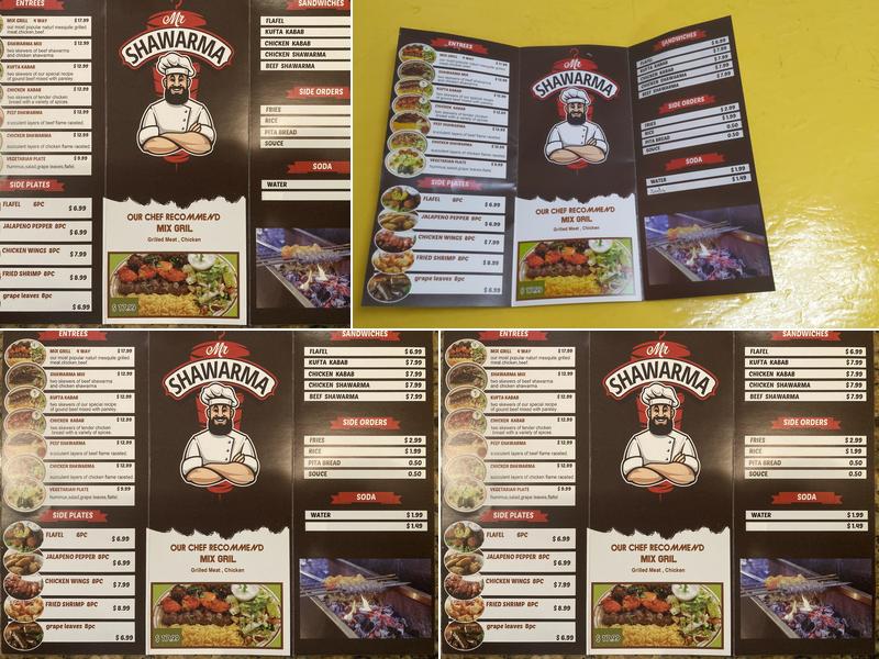 Mr. Shawarma Menu