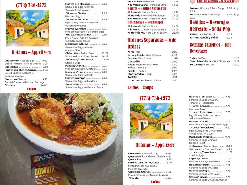 Las Casitas Restaurant Menu