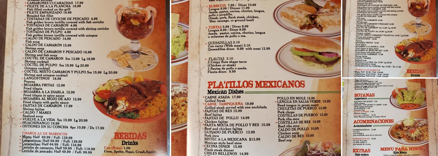 Taqueria Picazo Menu