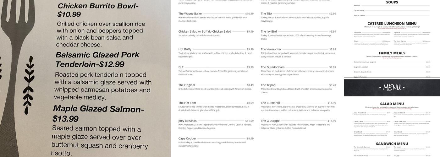 Joey's Deli & Market Menu