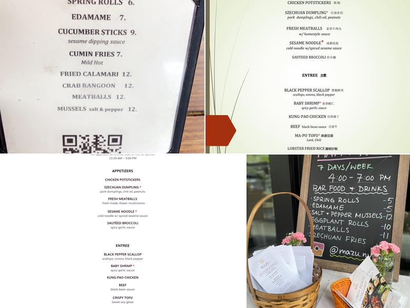 Mazu Szechuan Cuisine Menu