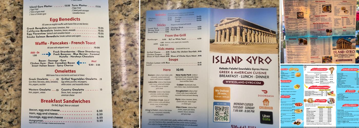 Island Gyro Menu