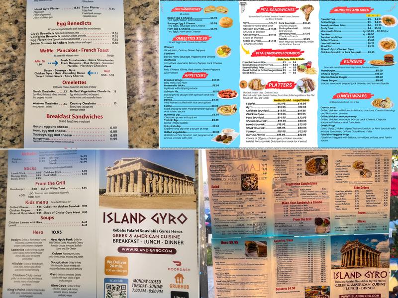 Island Gyro Menu