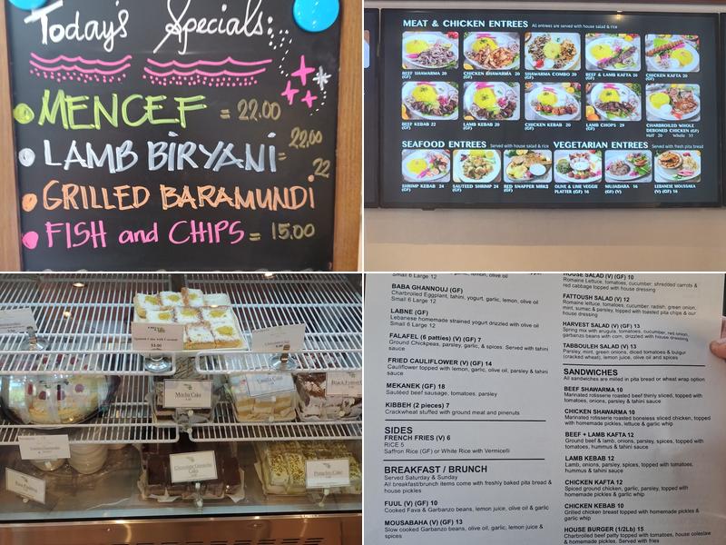 Olive & Lime Cafe Menu