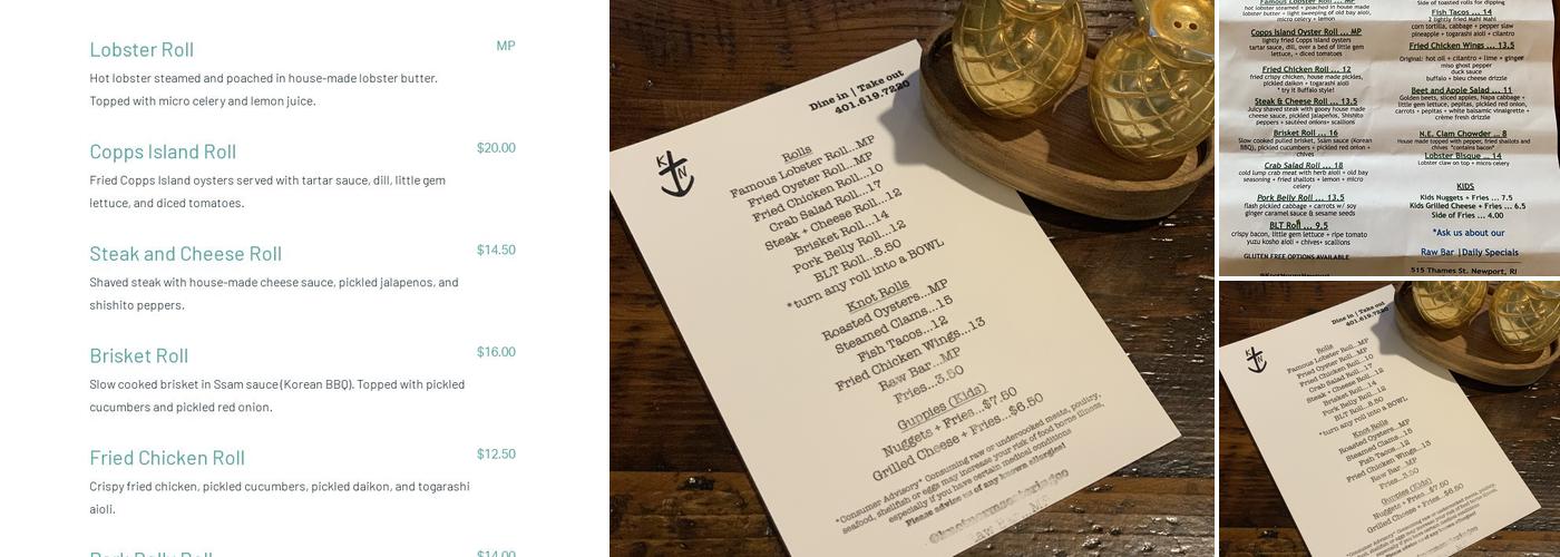Knot Norm's - Newport Menu