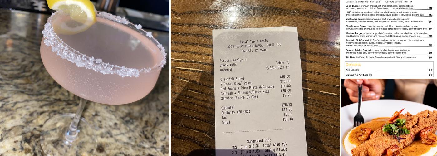 Local Tap & Table Menu