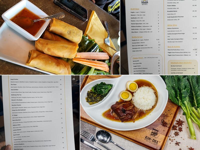 Kin Dee Thai Bothell Menu