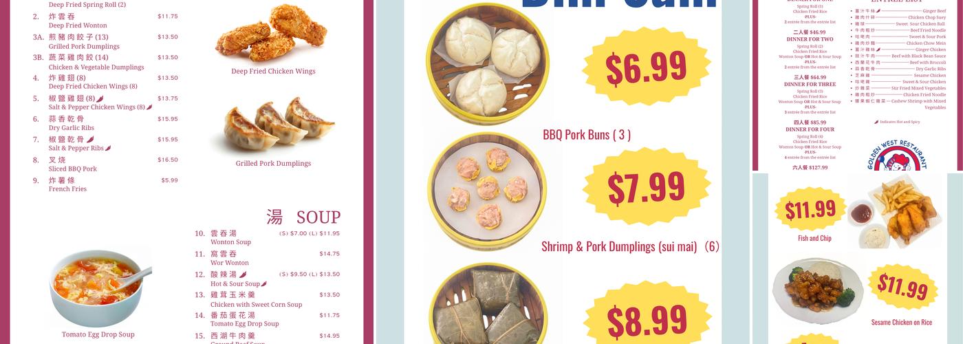 Golden West Restaurant Menu