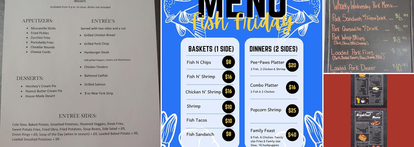 Charly's Menu