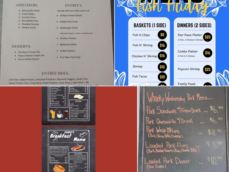 Charly's Menu
