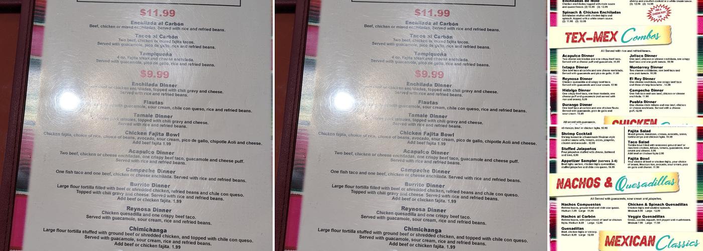 Hacienda Los Arcos Menu