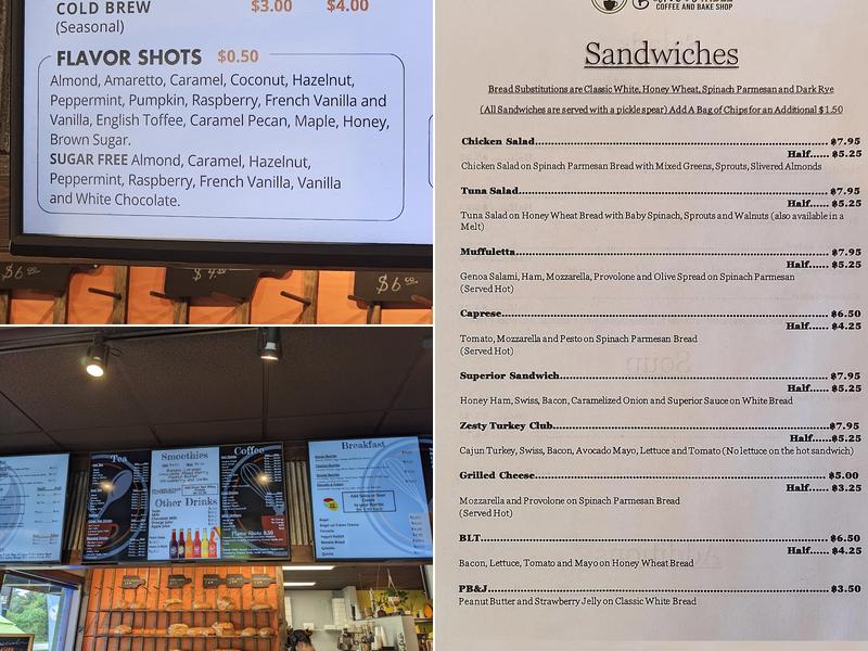 The Baker’s Table Menu