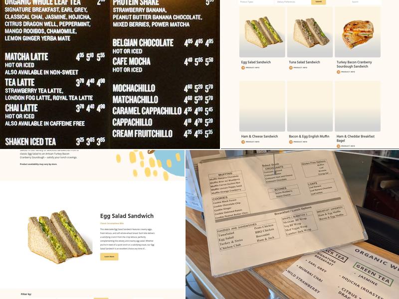 Blenz Coffee Menu