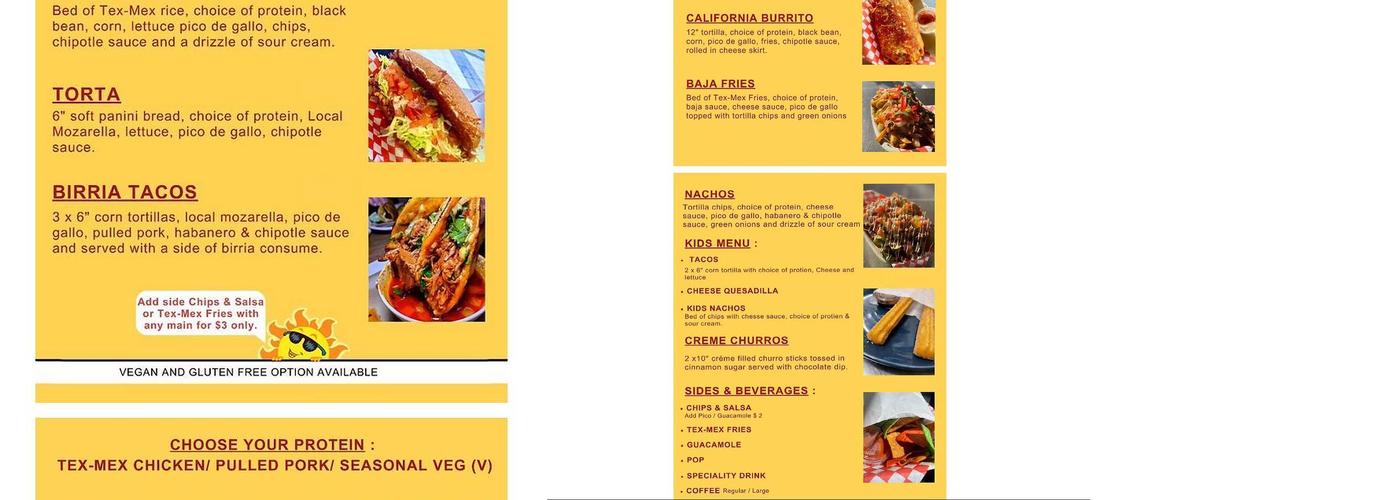 Dos Amigos Tex-Mex Food Truck & Catering Menu