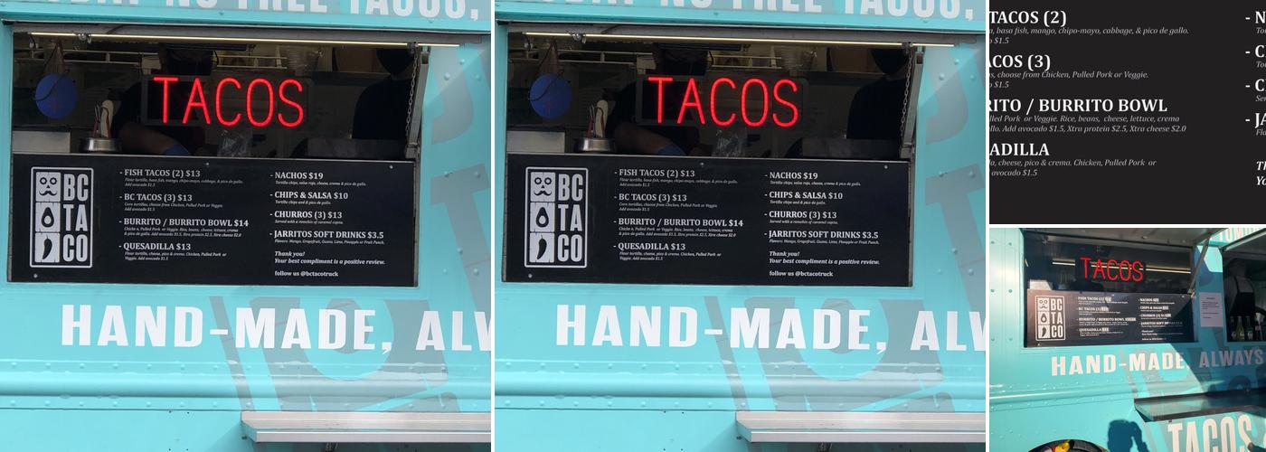 BC TACO Menu