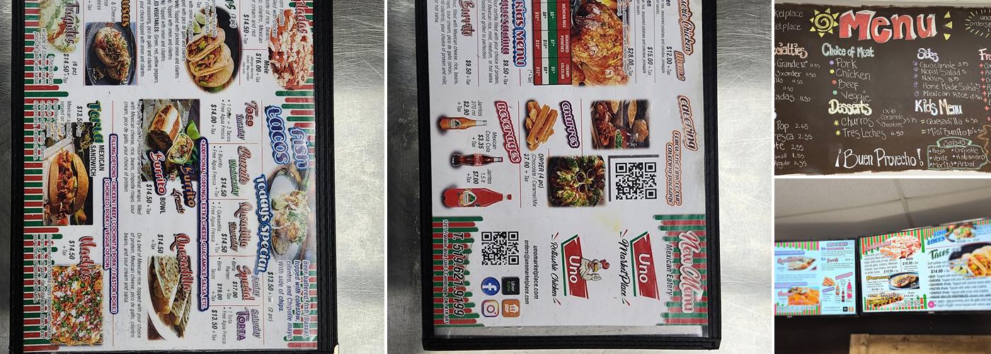 UnoMarketplace Menu