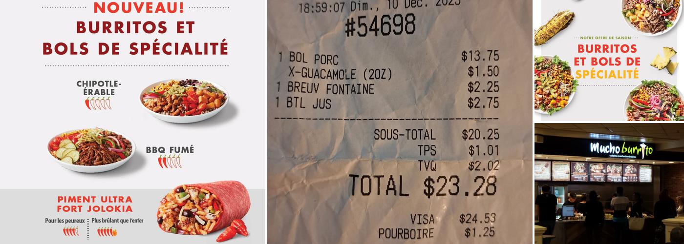 Mucho Burrito Fresh Mexican Grill Menu