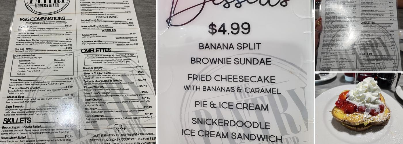 The Pantry Modern Diner Menu