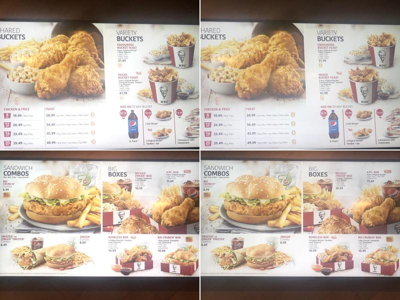 KFC Menu