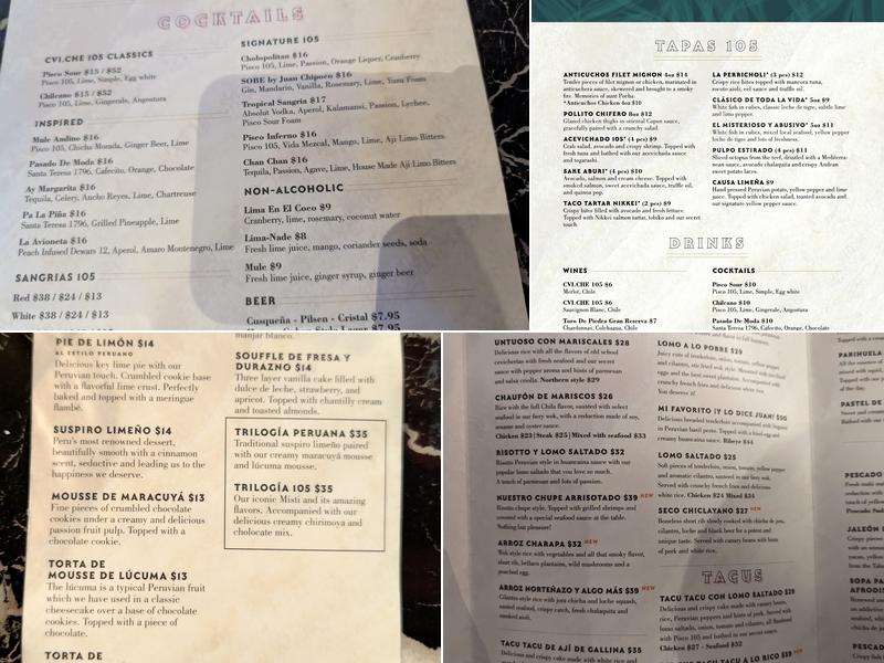 CVI.CHE 105 Menu