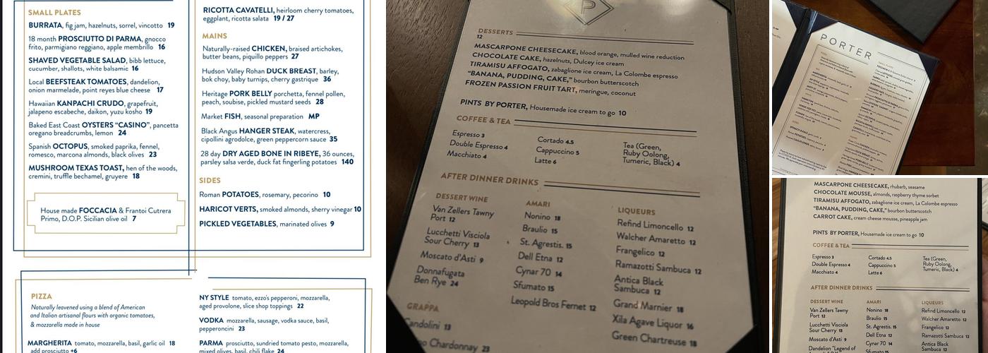 Porter Menu